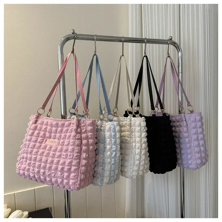 Purple Pleated Handbag for Women Autumn Winter — feature 28