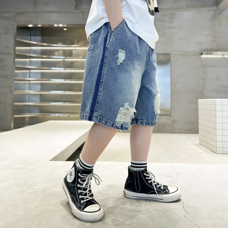 Korean Style Ripped Denim Shorts for Girls 2026 - Image 4