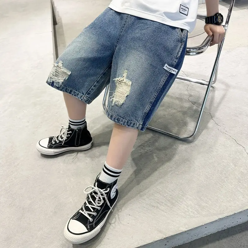 Korean Style Ripped Denim Shorts for Girls 2026 - Image 5