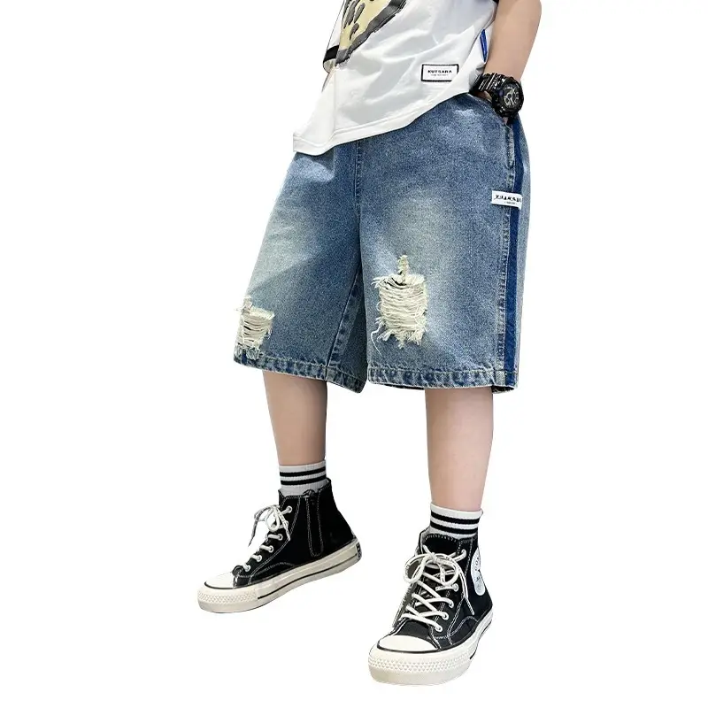 Korean Style Ripped Denim Shorts for Girls 2026 - Image 6
