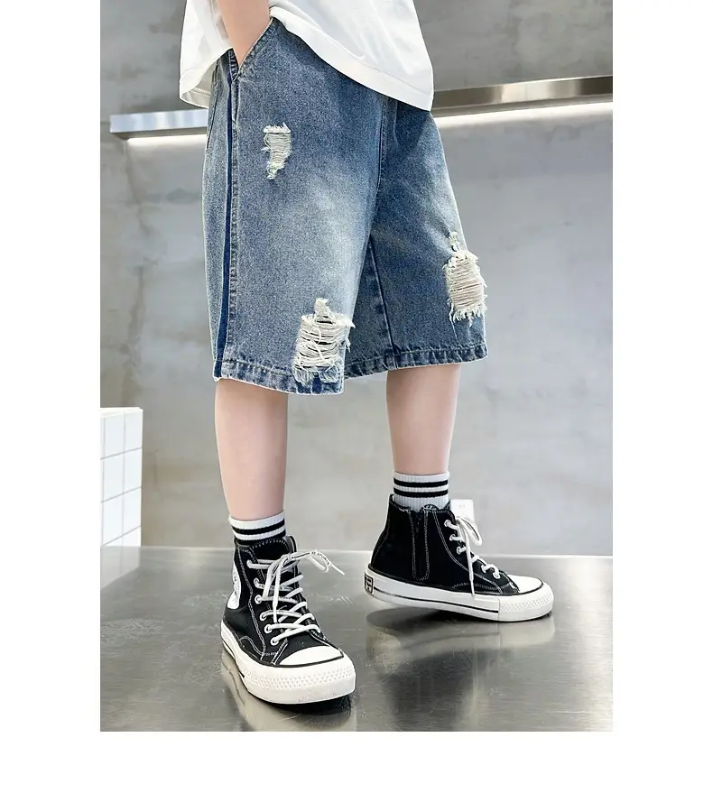 Korean Style Ripped Denim Shorts for Girls 2026 — feature 4