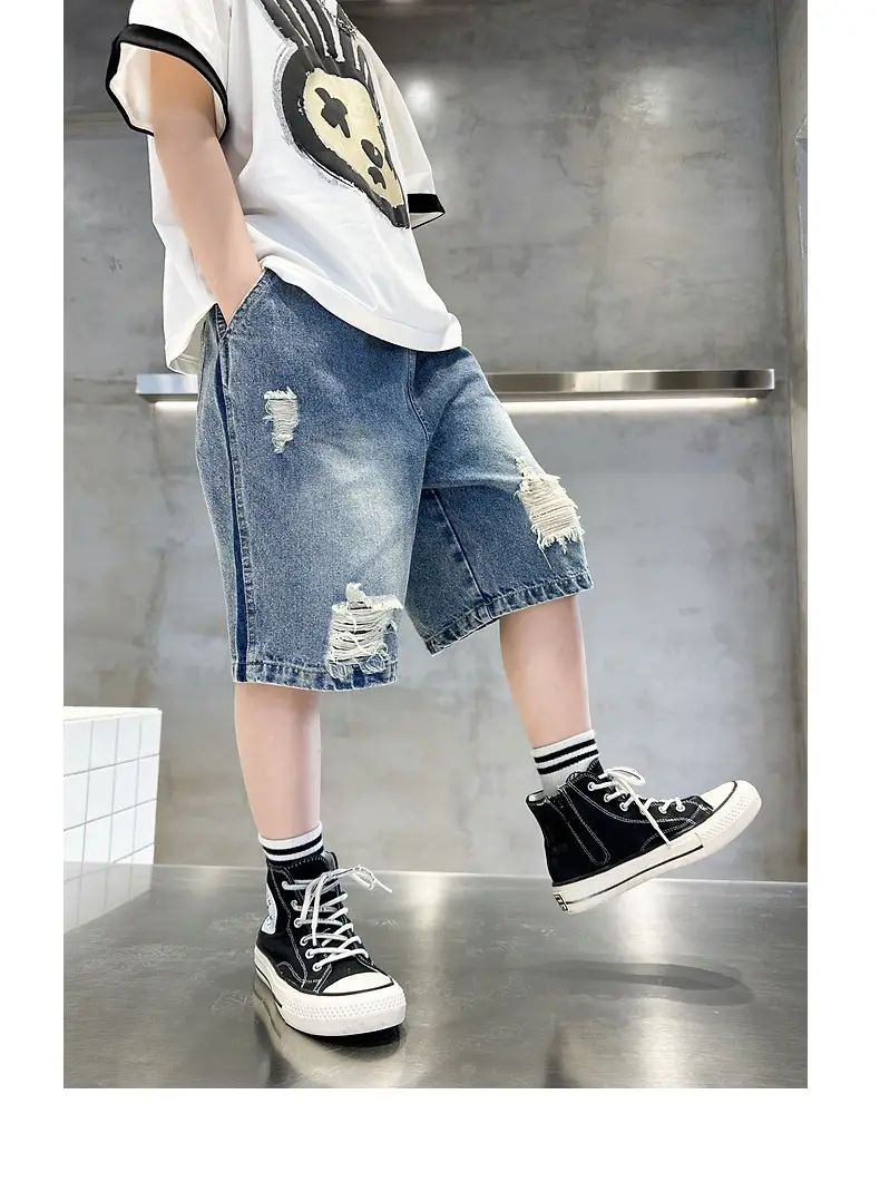 Korean Style Ripped Denim Shorts for Girls 2026 — feature 8