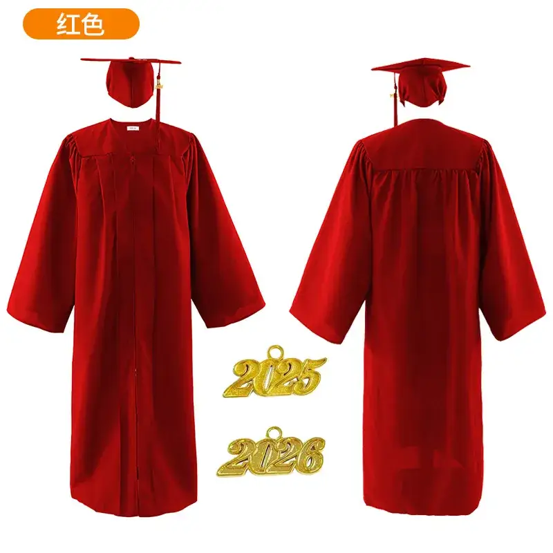 2025 Graduation Gown Yellow High School College Uniform - Image 2