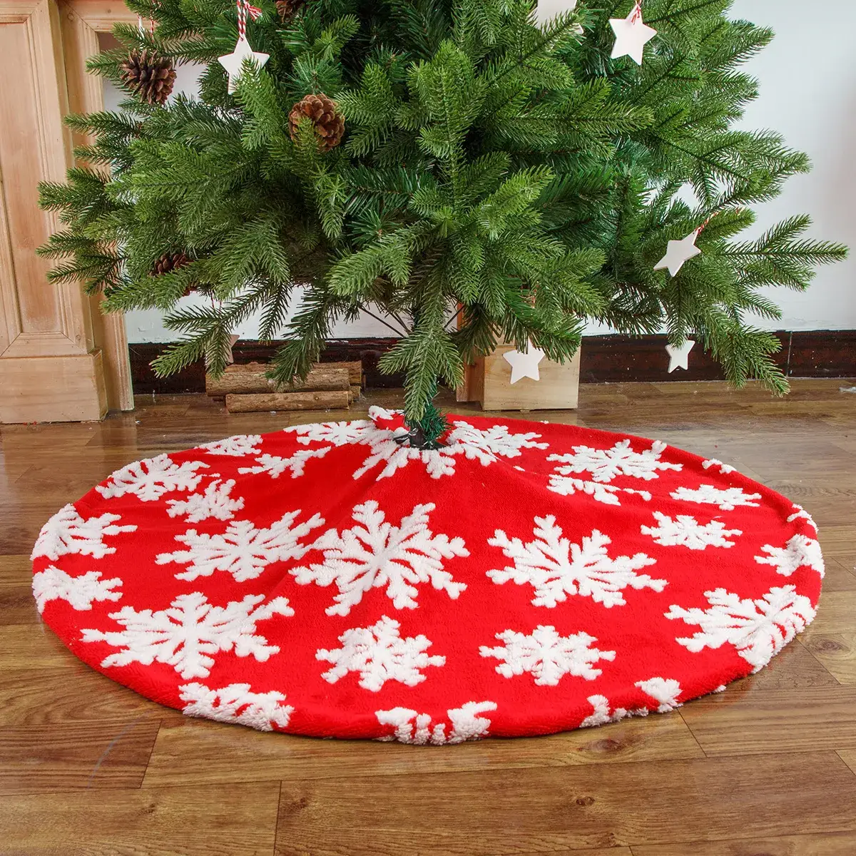 New Christmas Tree Dress Apron Velvet Cotton Wool 90cm