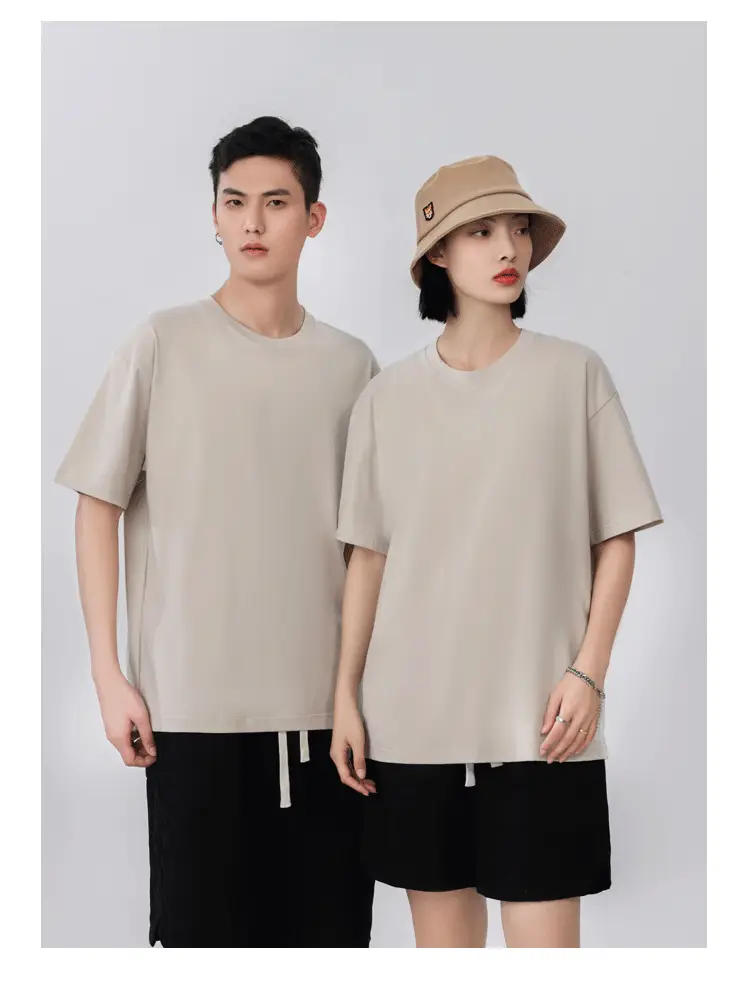 Men Summer Cotton T-Shirt Off-Shoulder Loose Fit — feature 12