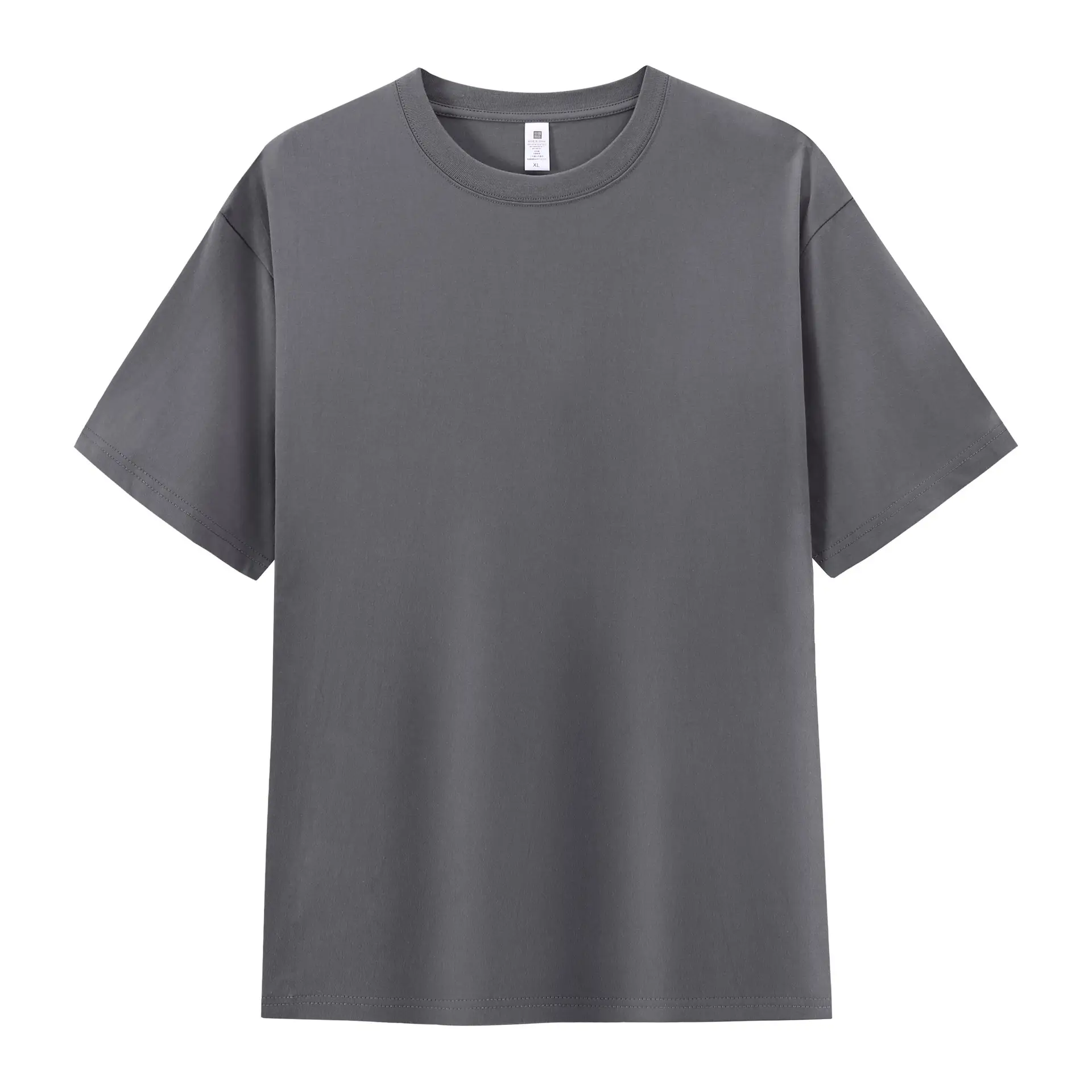 Men Summer Cotton T-Shirt Off-Shoulder Loose Fit - Image 11