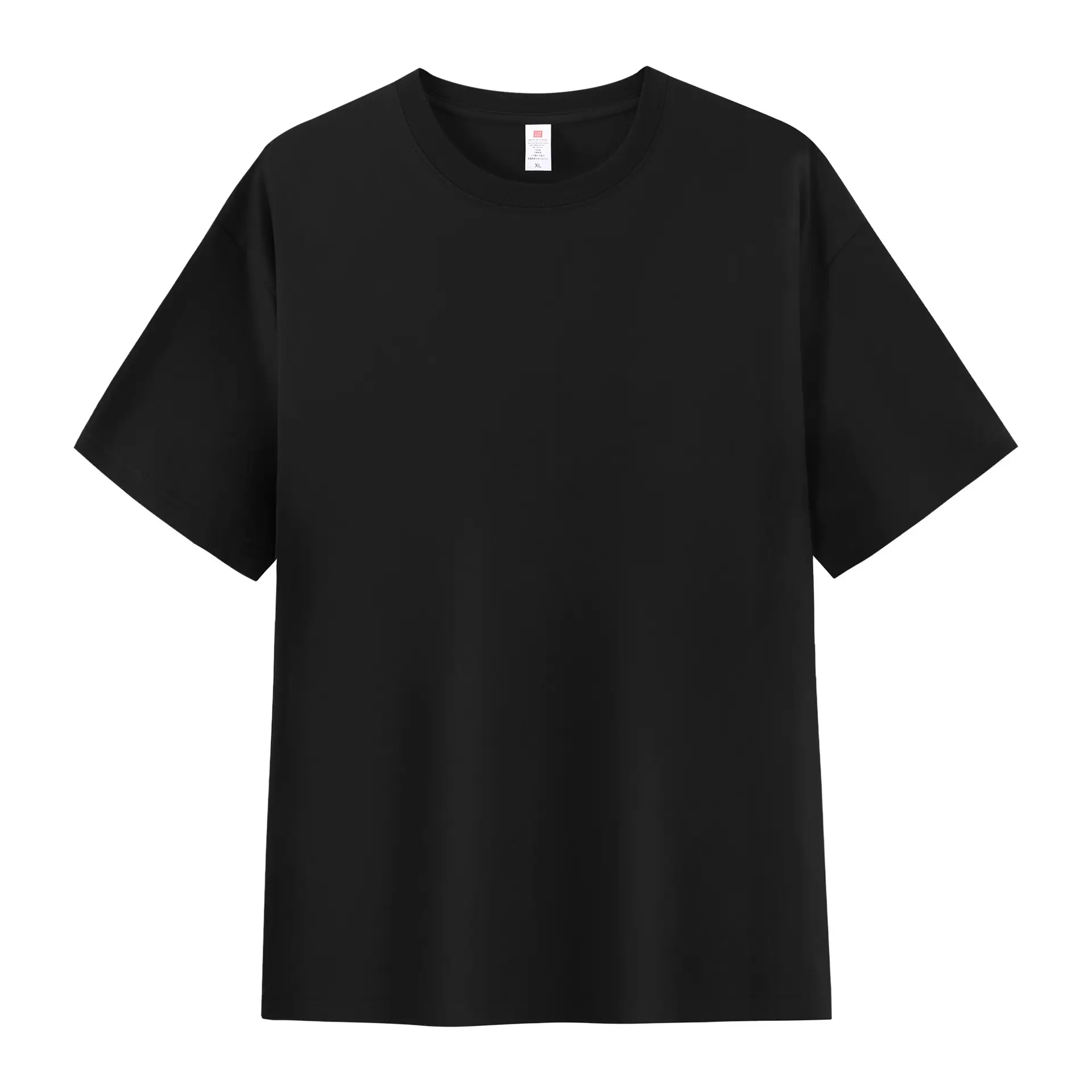 Men Summer Cotton T-Shirt Off-Shoulder Loose Fit - Image 2