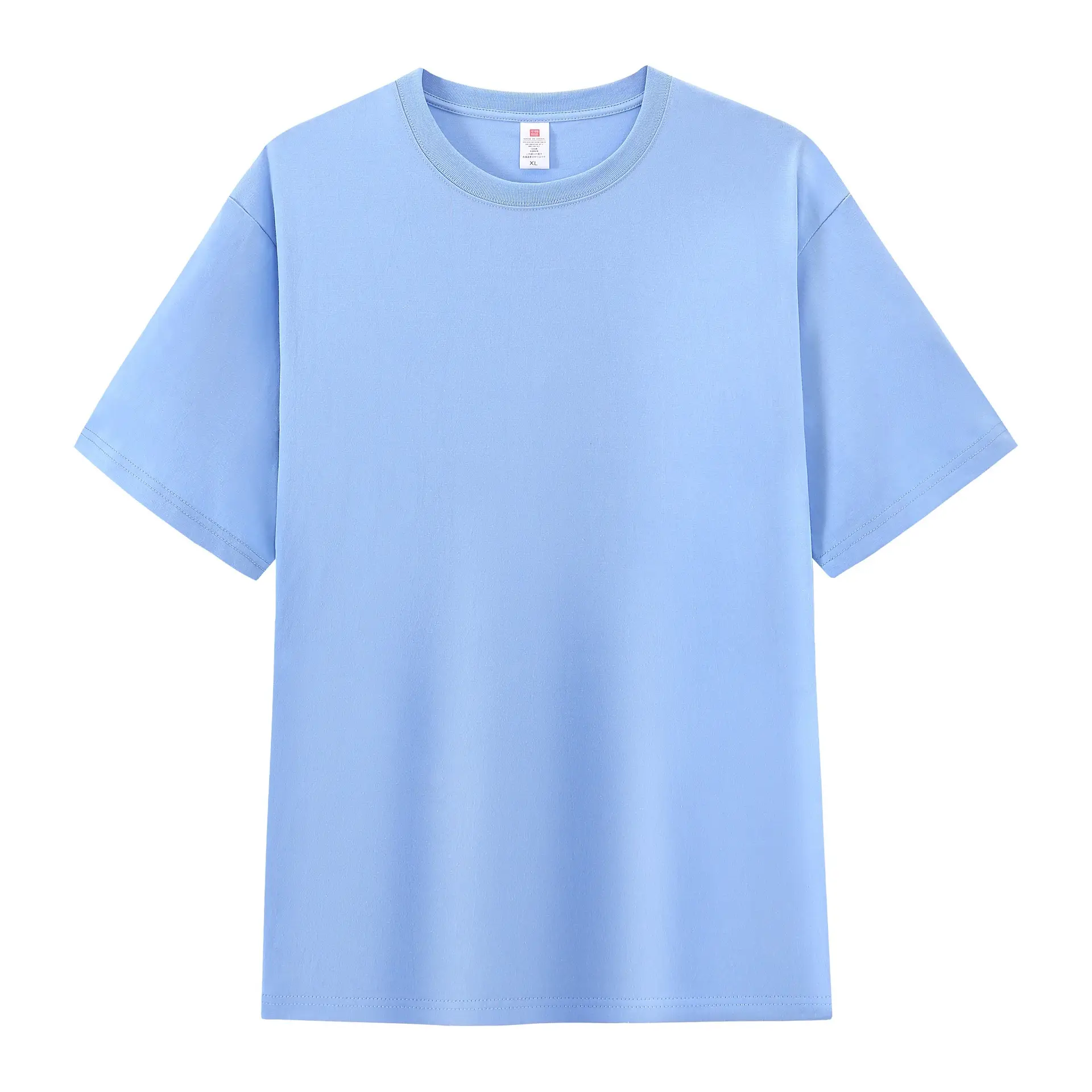 Men Summer Cotton T-Shirt Off-Shoulder Loose Fit - Image 9