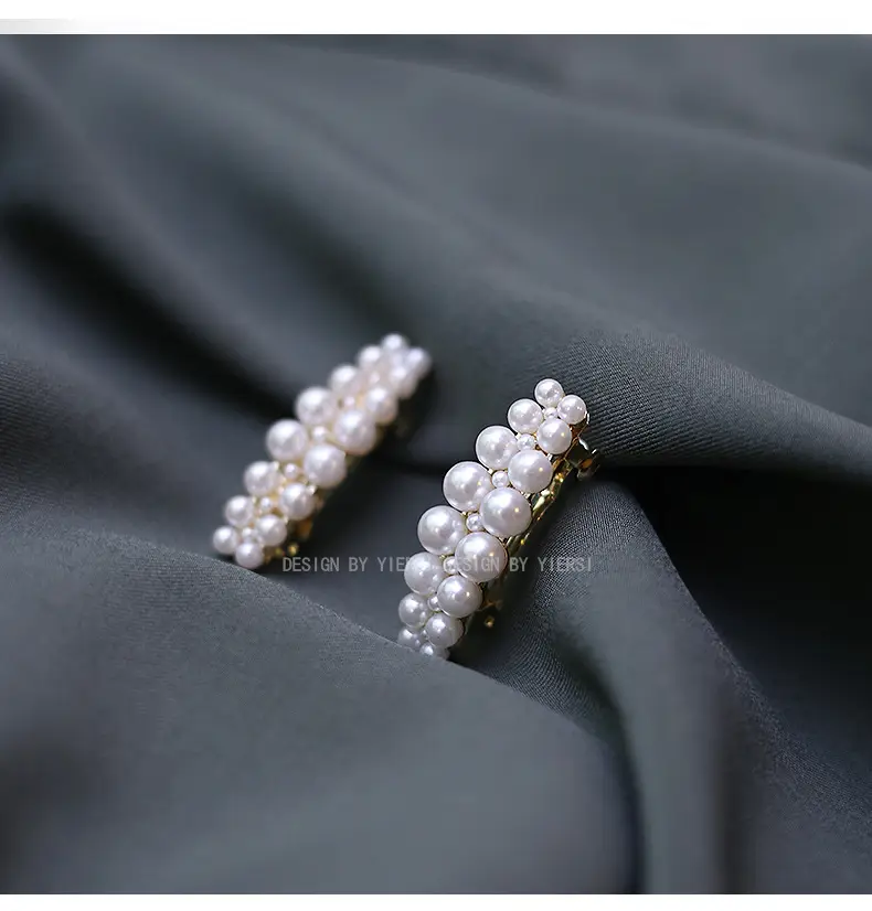 Women's Pearl Hair Clip for Spring with Side Bangs — feature 7