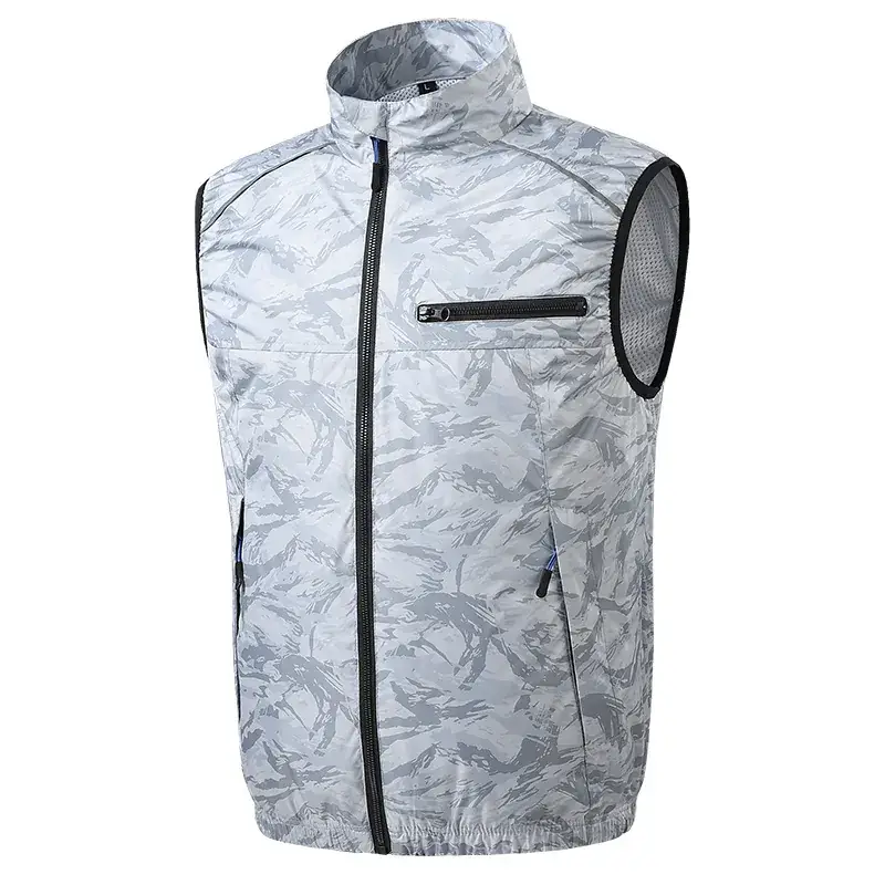 2025 Summer Blue Camo Work Vest with Zip Front - Image 12