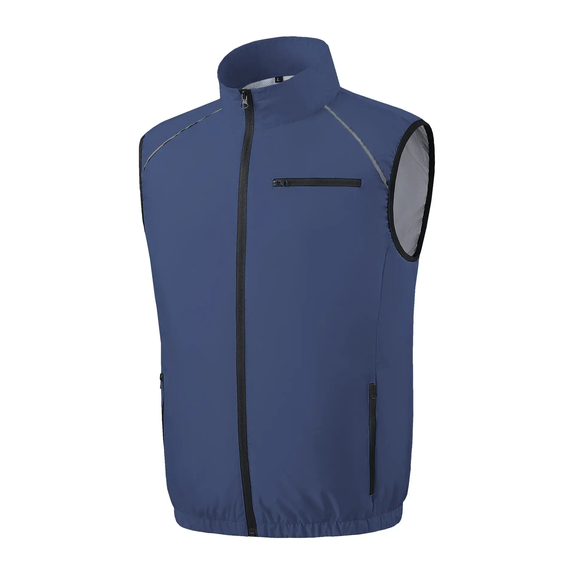 2025 Summer Blue Camo Work Vest with Zip Front - Image 14