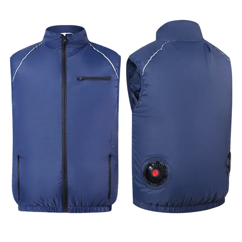 2025 Summer Blue Camo Work Vest with Zip Front - Image 15