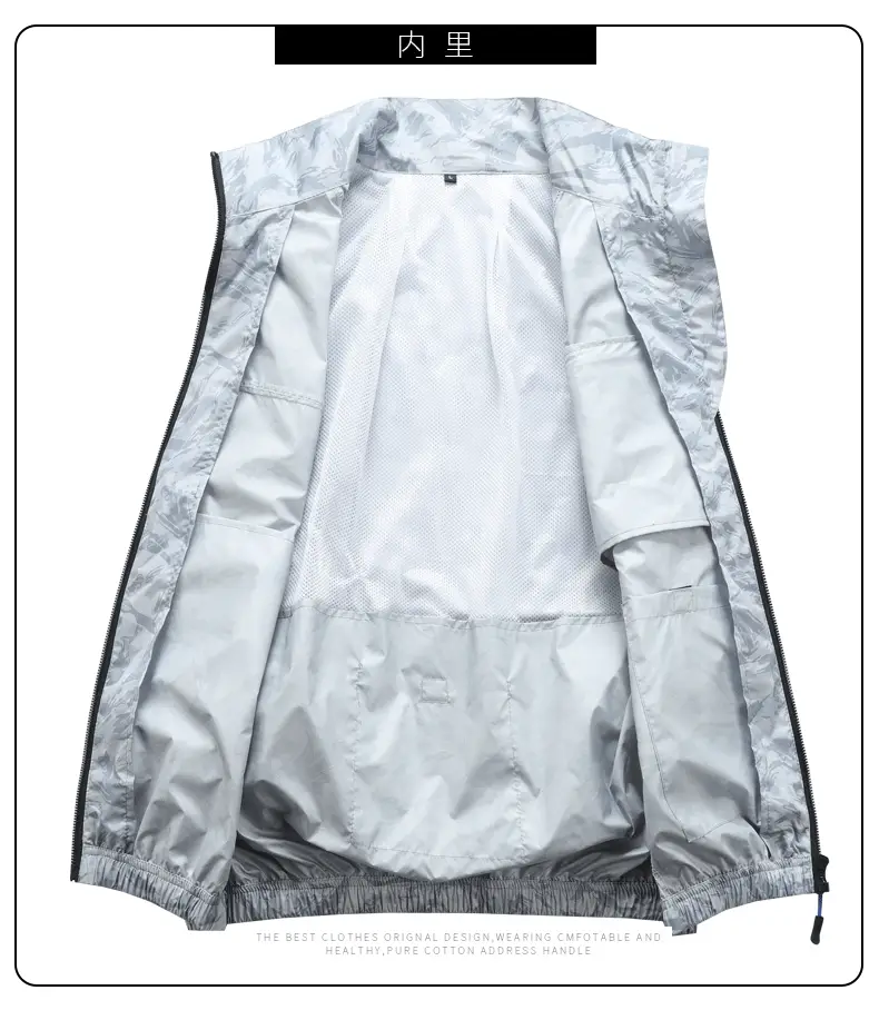 2025 Summer Blue Camo Work Vest with Zip Front — feature 15