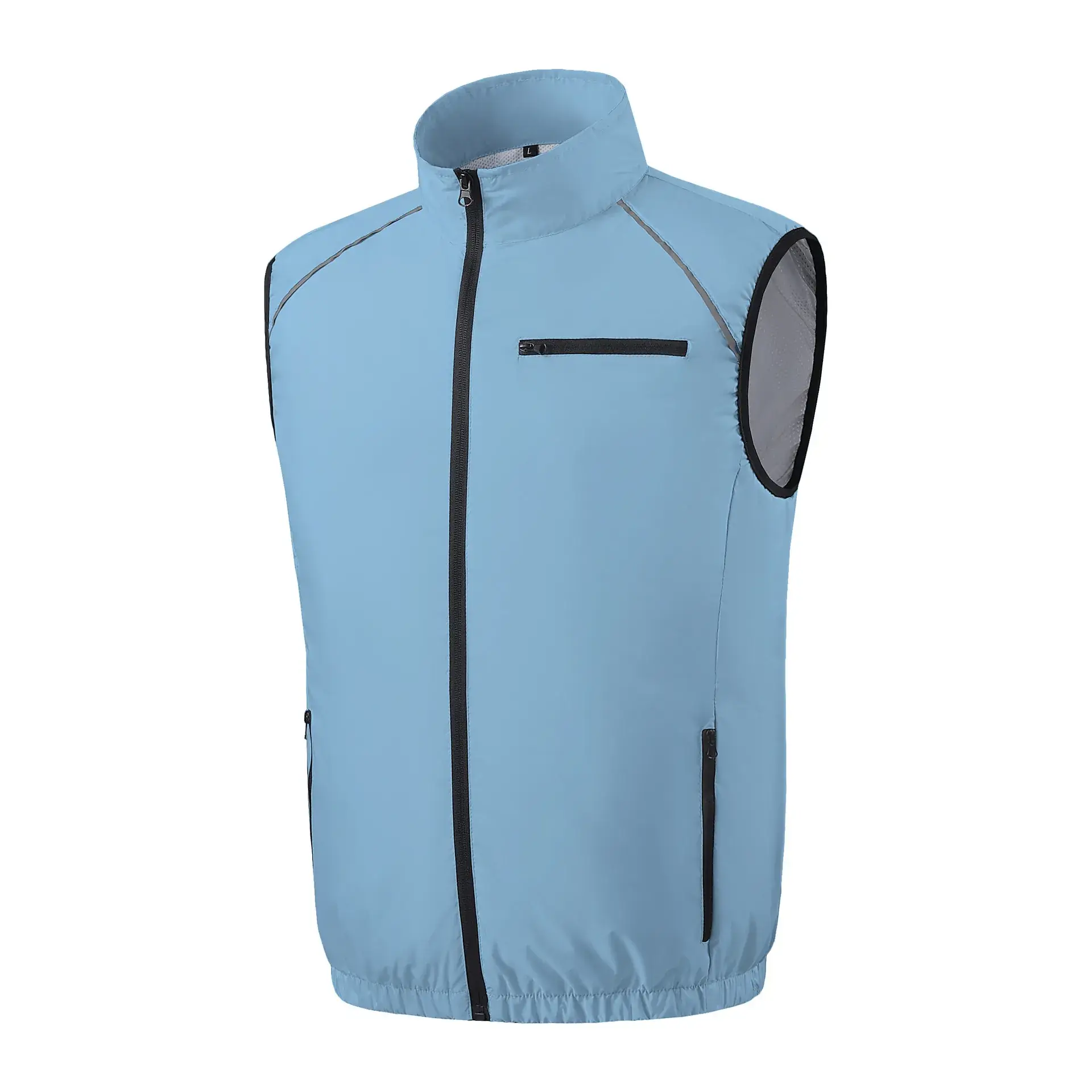 2025 Summer Blue Camo Work Vest with Zip Front - Image 3
