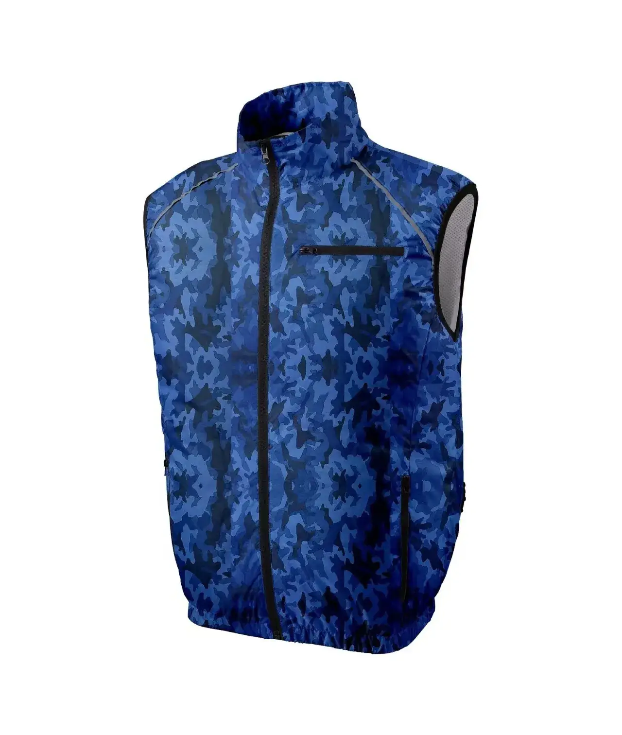 2025 Summer Blue Camo Work Vest with Zip Front - Image 9