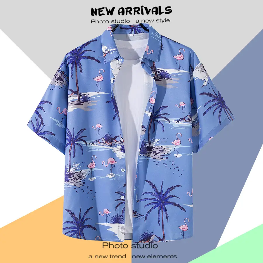 Men's Vintage Hawaiian Floral Short Sleeve Coats 2023 — feature 25