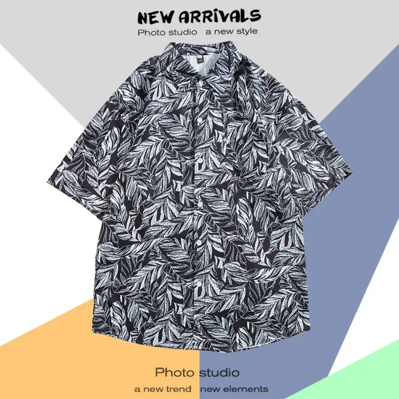Men's Vintage Hawaiian Floral Short Sleeve Coats 2023 - Image 22