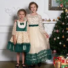 Green Printed Princess Dress for Girls St Patrick's Day Party — feature 4