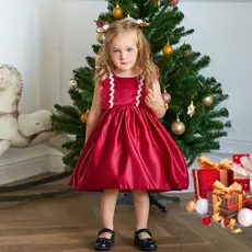 Green Printed Princess Dress for Girls St Patrick's Day Party — feature 7