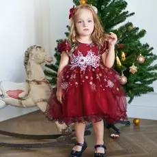 Green Printed Princess Dress for Girls St Patrick's Day Party — feature 8