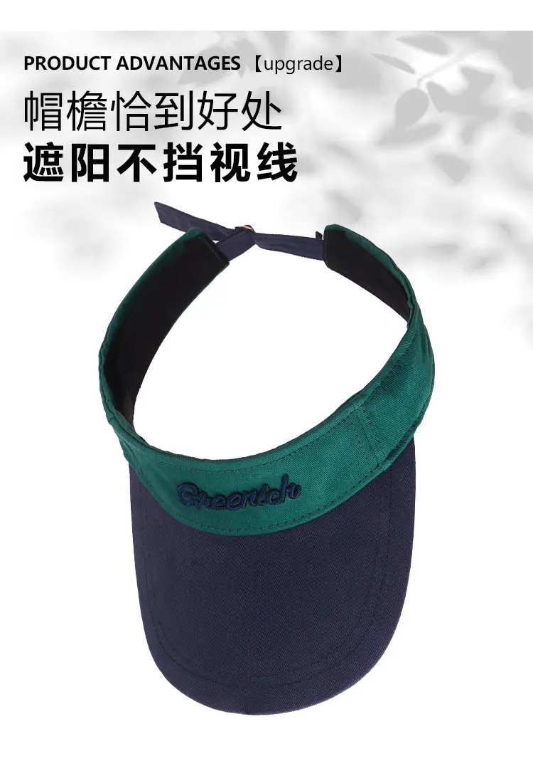 Women Sunscreen Hat with Letter Print & UV Cover — feature 3