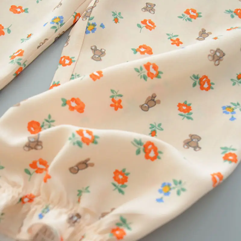 Girls Floral Cotton Pants Summer Casual Anti-Mosquito — feature 10