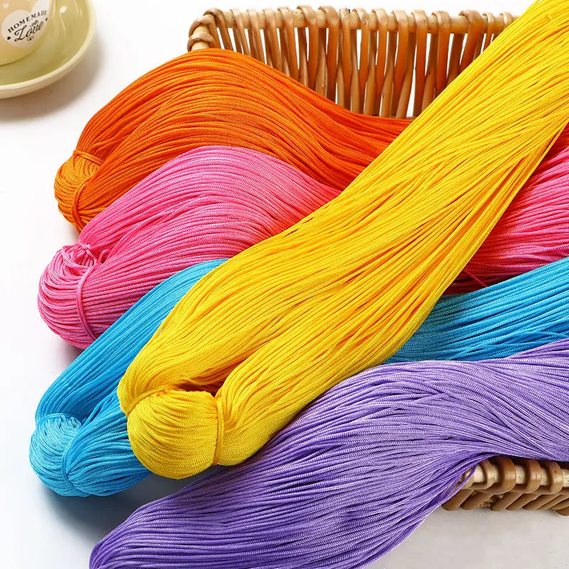 Ice Silk Line Hollow Line Ice Silk Line Thin Line Polyester Line Upgraded Edition Hand-woven Crochet Shoes Line Hook Bag Summer Hat