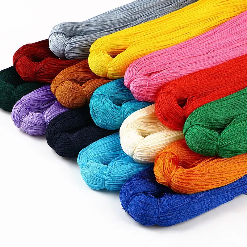 Ice Silk Line Hollow Line Ice Silk Line Thin Line Polyester Line Upgraded Edition Hand-woven Crochet Shoes Line Hook Bag Summer Hat