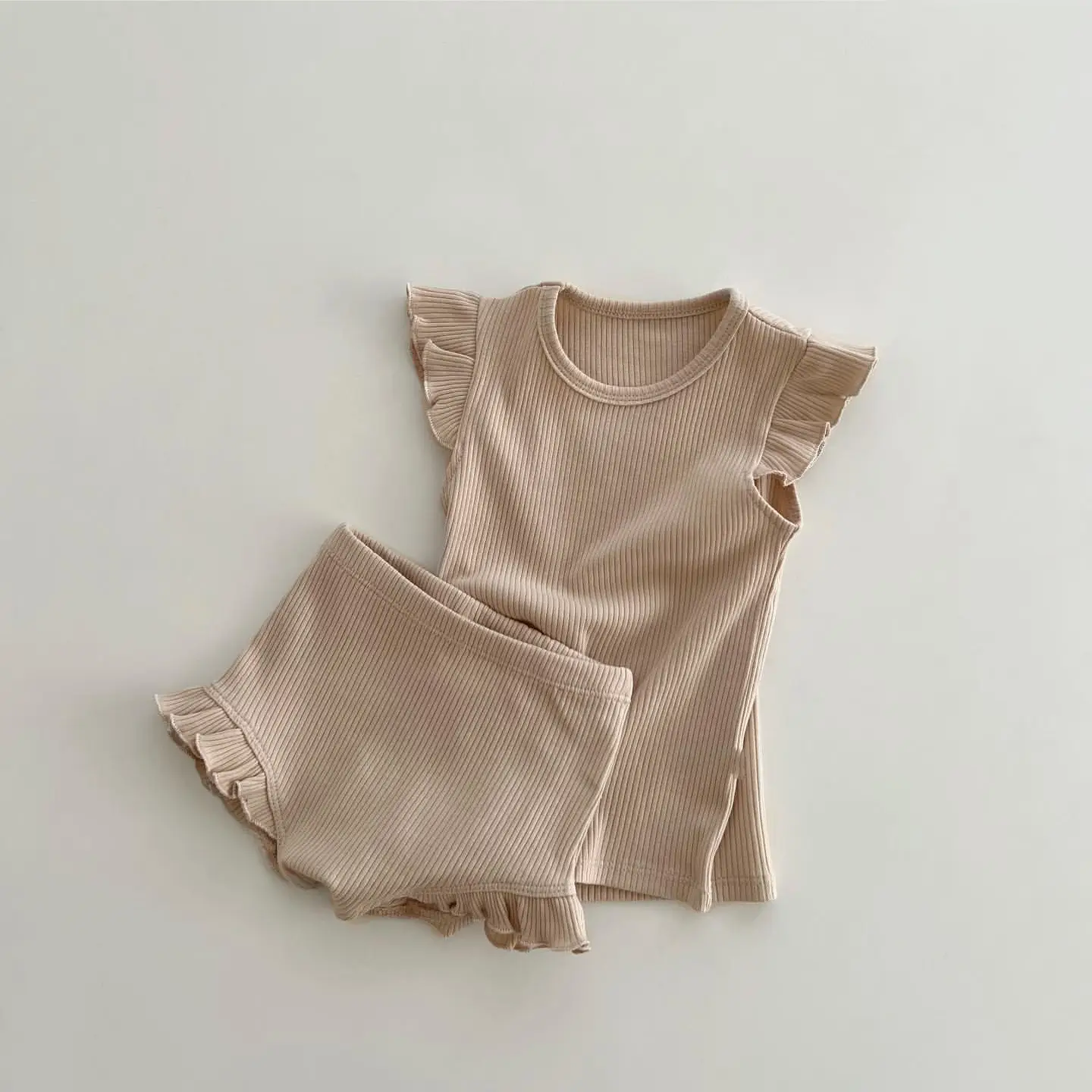 Baby Boys Summer Cotton Suit Brown Short Sleeve T-shirt Pants - Image 7