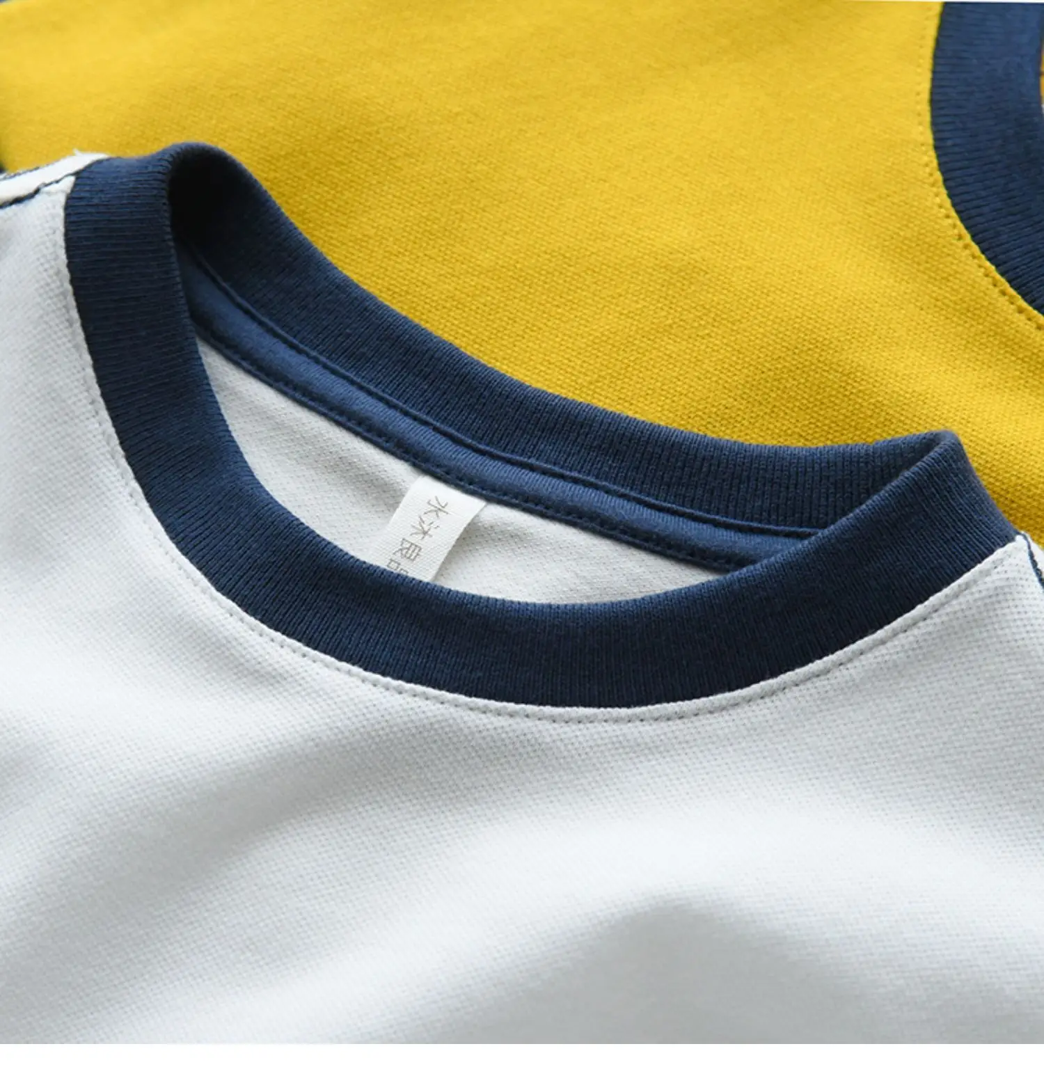 Children's Pique Cotton Light Blue Round Neck T-Shirt — feature 34