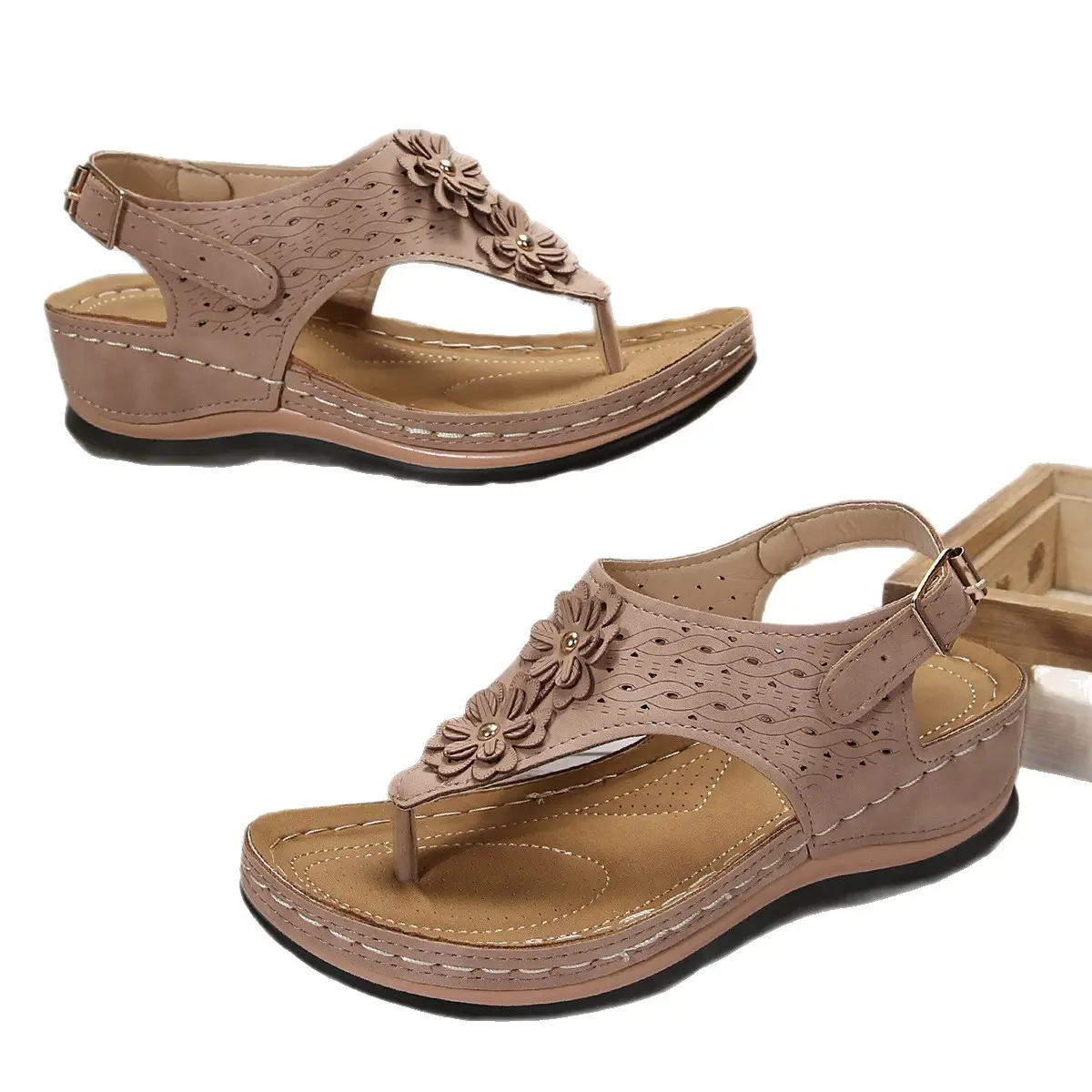 Women's Rubber Flip-Flops Large Casual Summer Sandals