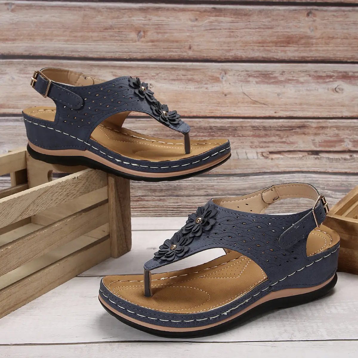 Women's Rubber Flip-Flops Large Casual Summer Sandals — feature 19