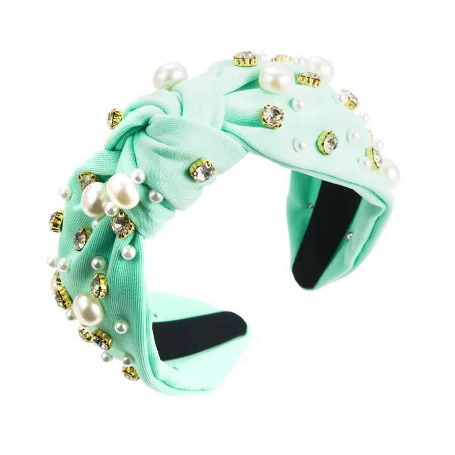 Pearl & Diamond Hairband for Women Pink Elegant - Image 8