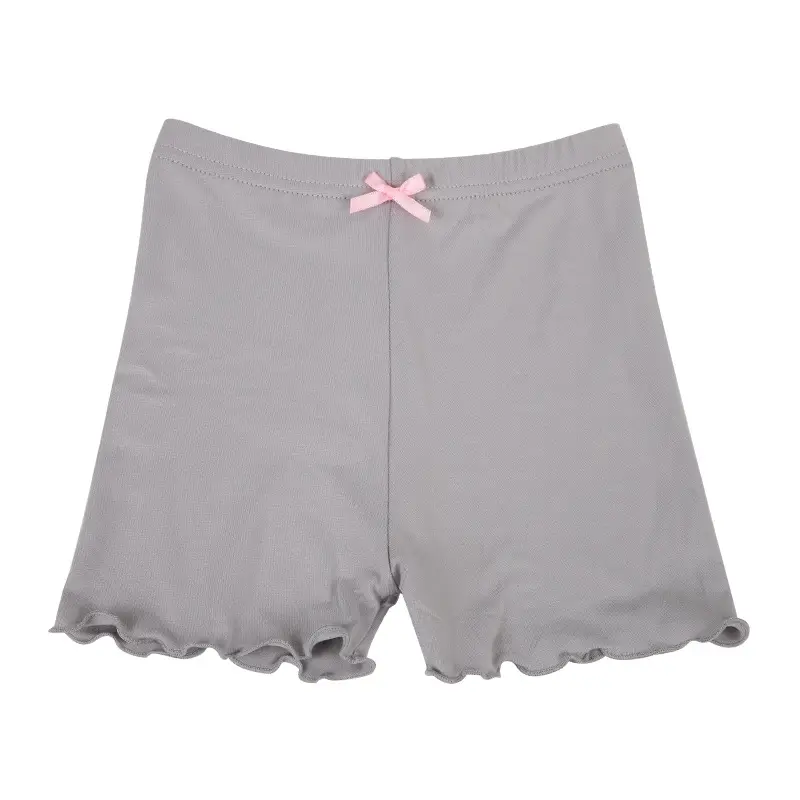 Children's Gray Bow Boxer Briefs with Lace Trim - Image 8