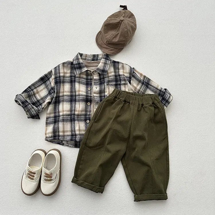 Green Radish Stamped Casual Pants for Boys Girls Spring Autumn - Image 5