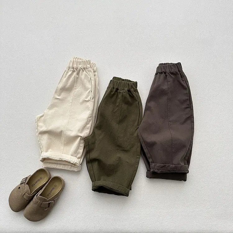 Green Radish Stamped Casual Pants for Boys Girls Spring Autumn — feature 11
