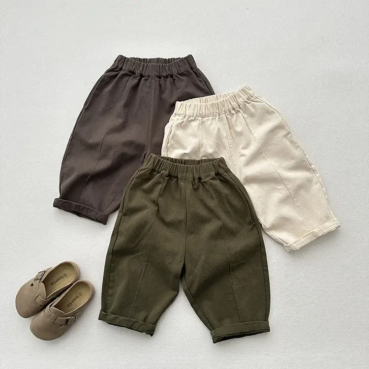 Green Radish Stamped Casual Pants for Boys Girls Spring Autumn — feature 9