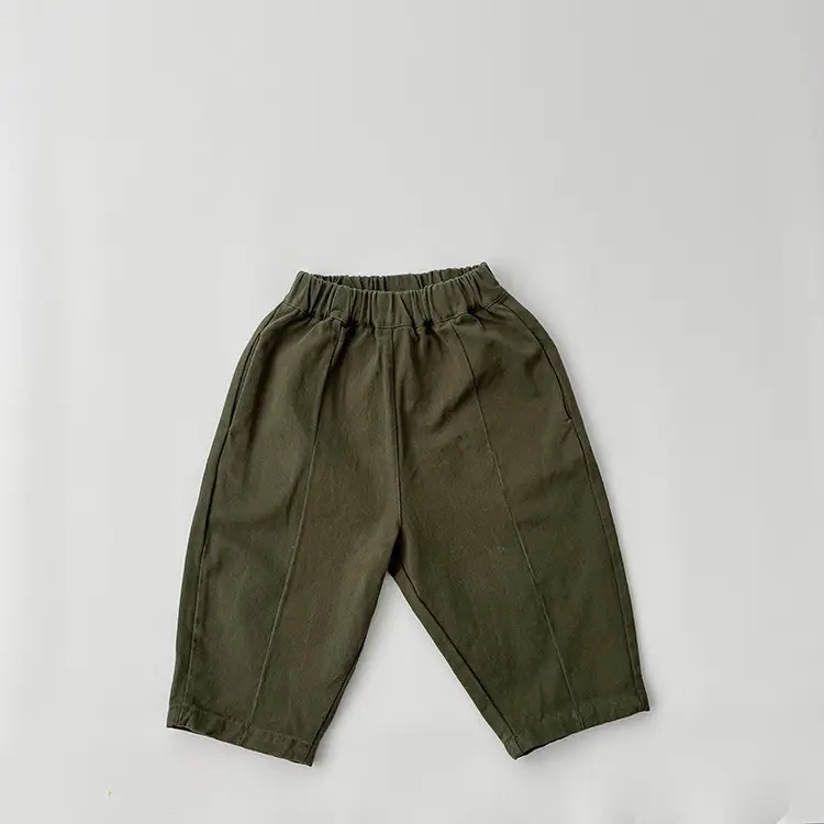 Green Radish Stamped Casual Pants for Boys Girls Spring Autumn - Image 3