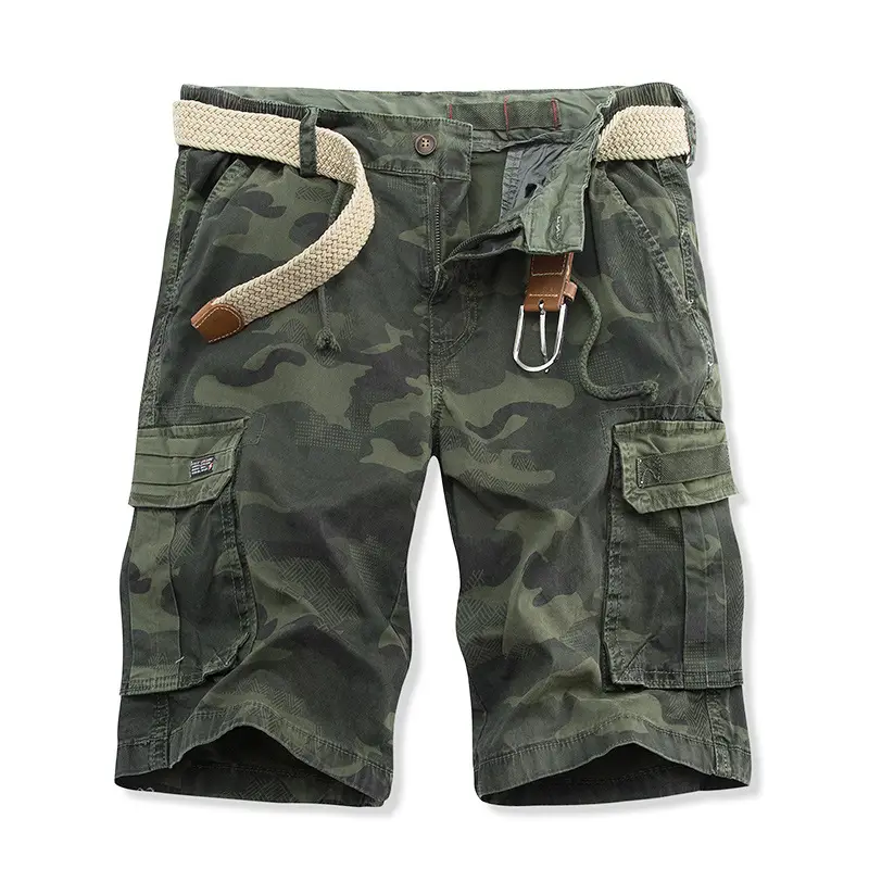 Men's Camo Multi-Pocket Casual Shorts