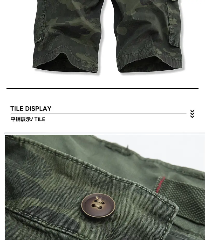 Men's Camo Multi-Pocket Casual Shorts — feature 11