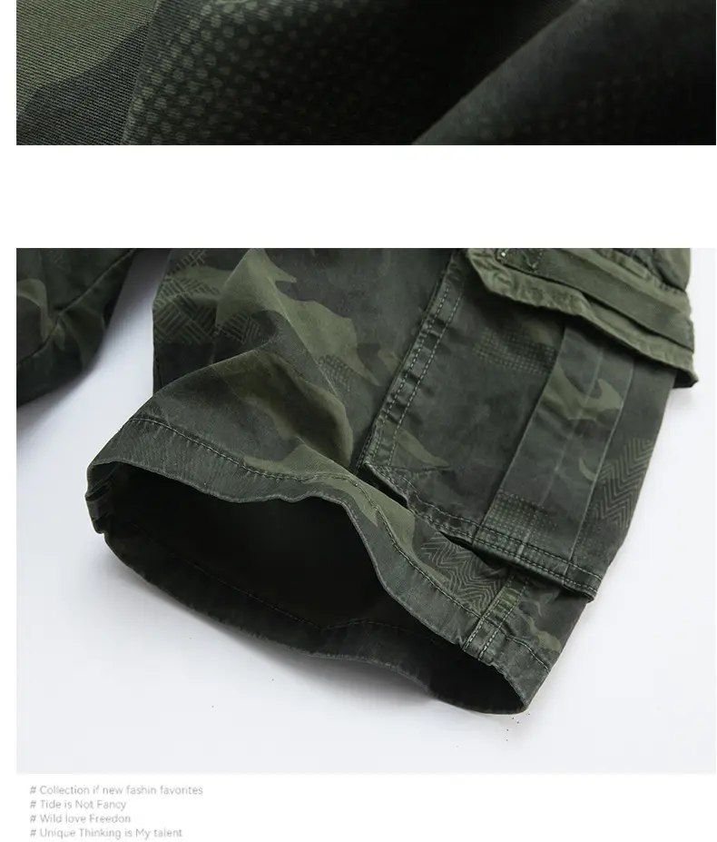 Men's Camo Multi-Pocket Casual Shorts — feature 15