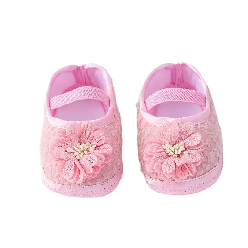 Black Floral Baby Shoes with Hair Band Set