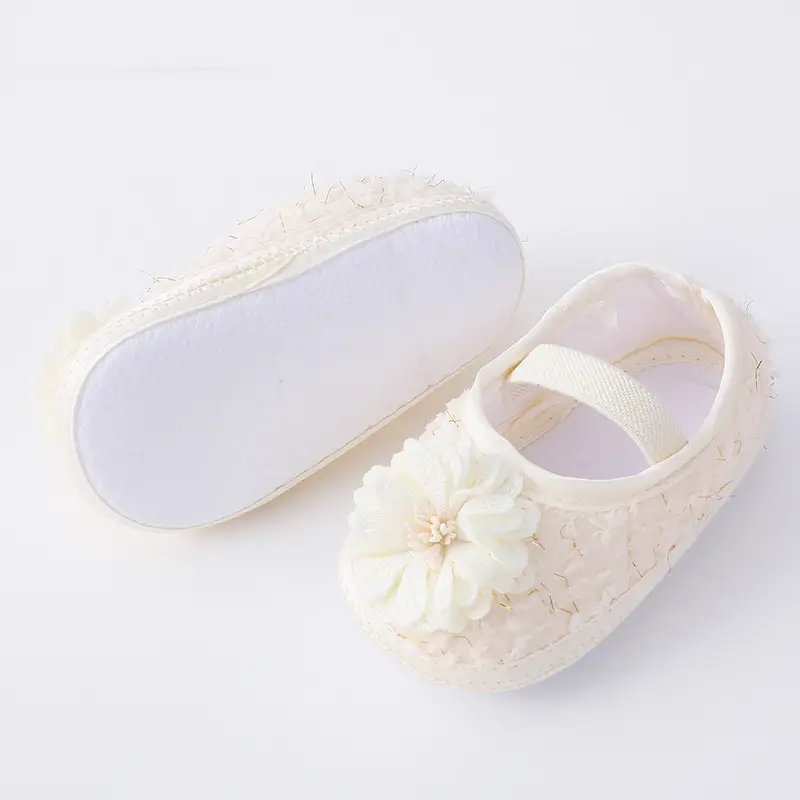 Black Floral Baby Shoes with Hair Band Set — feature 9