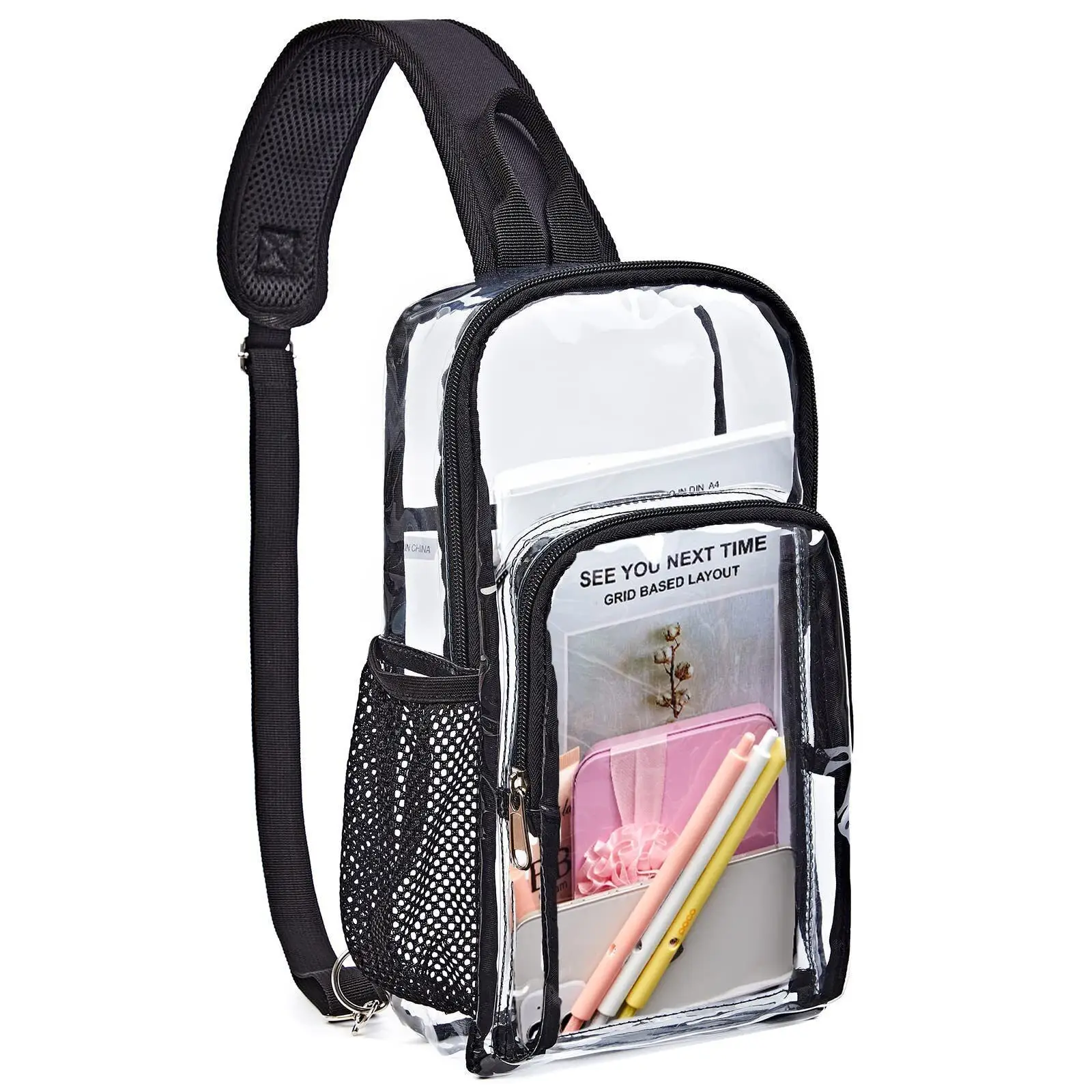 Transparent Crossbody Bag for Men Women Waterproof Casual Waist Bag - Image 3