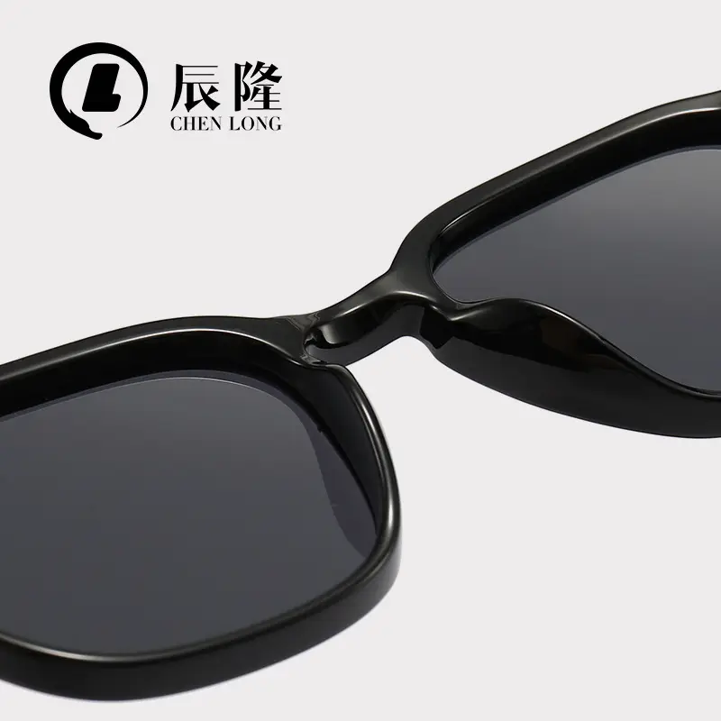 Men's Black Rivet Sunglasses with Blue Lensed Polarized Design