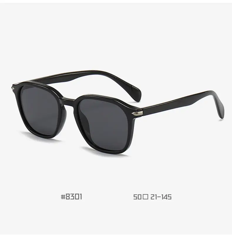 Men's Black Rivet Sunglasses with Blue Lensed Polarized Design — feature 10