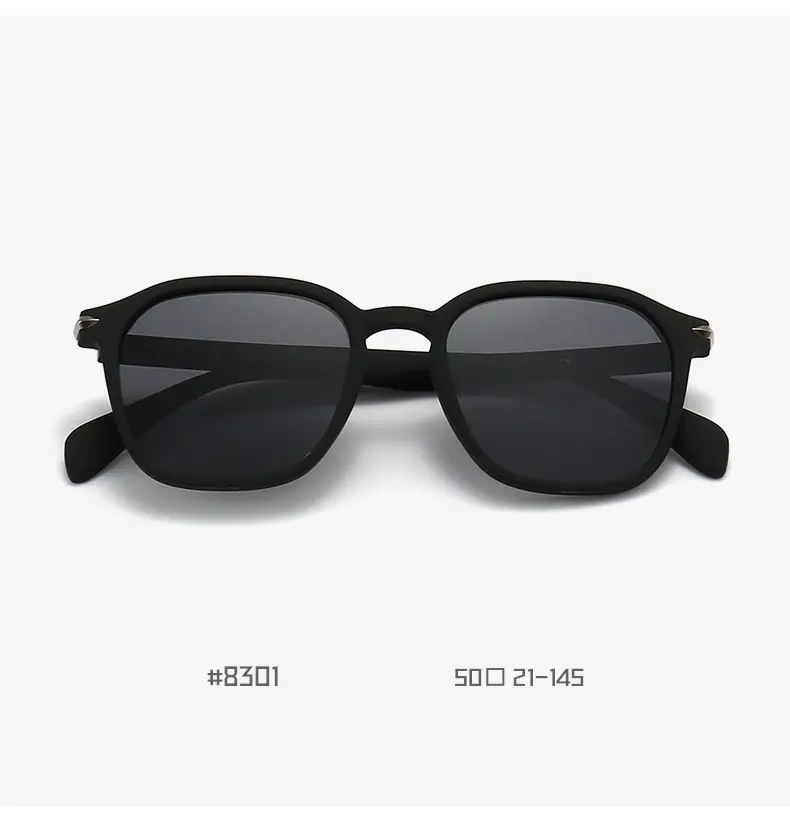 Men's Black Rivet Sunglasses with Blue Lensed Polarized Design — feature 13