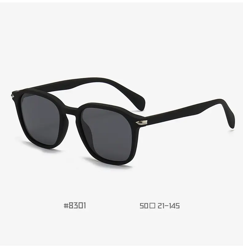Men's Black Rivet Sunglasses with Blue Lensed Polarized Design — feature 14