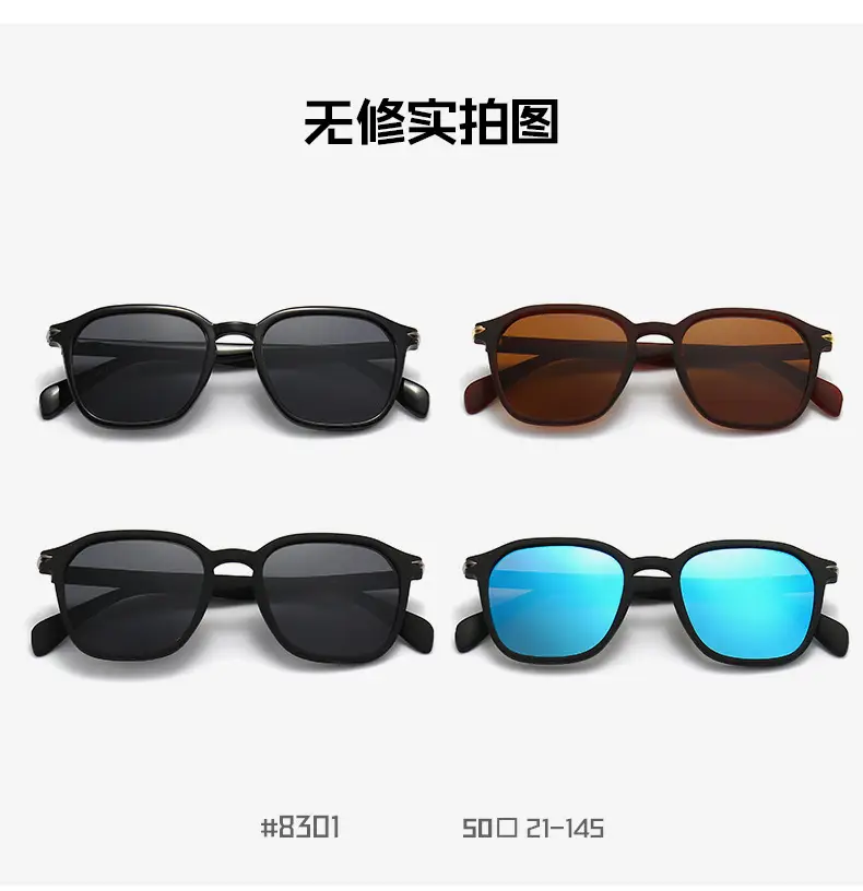 Men's Black Rivet Sunglasses with Blue Lensed Polarized Design — feature 17