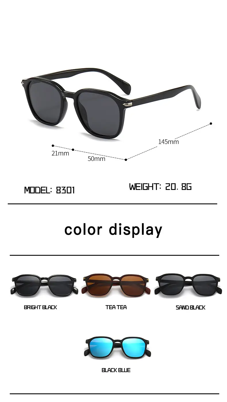 Men's Black Rivet Sunglasses with Blue Lensed Polarized Design — feature 4